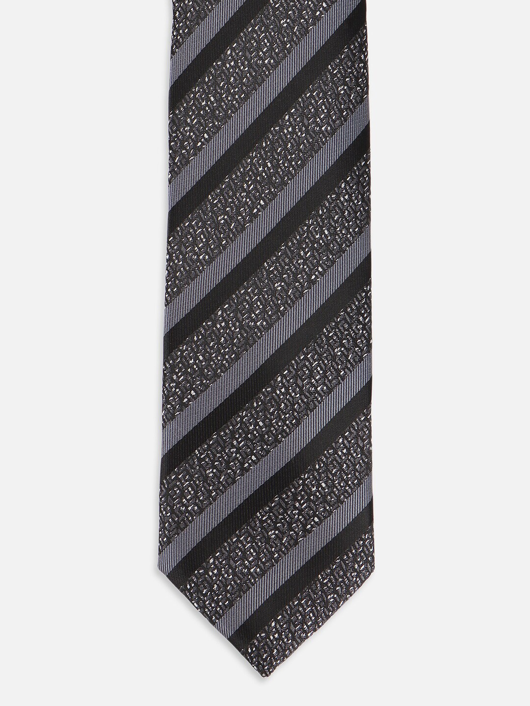 

Van Heusen Men Striped Acrylic Skinny Tie, Grey