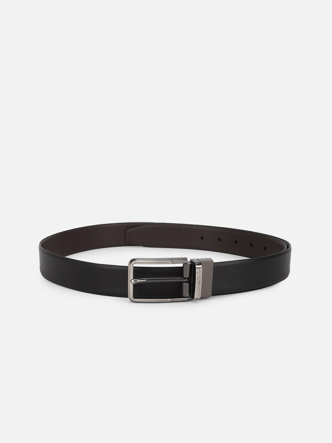 

Allen Solly Men Textured Genuine Leather Formal Belt, Black