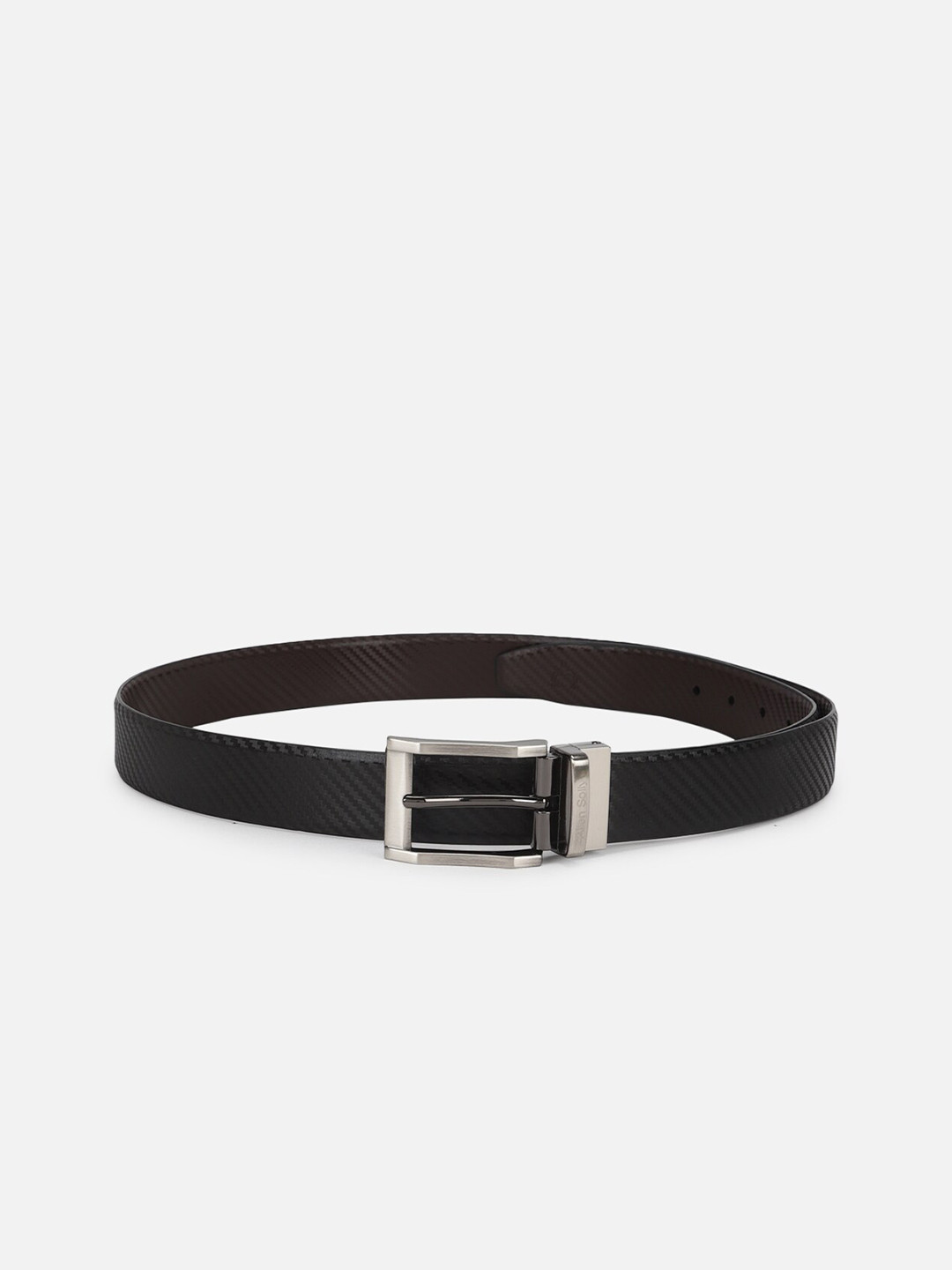 

Allen Solly Men Textured Leather Formal Belt, Black