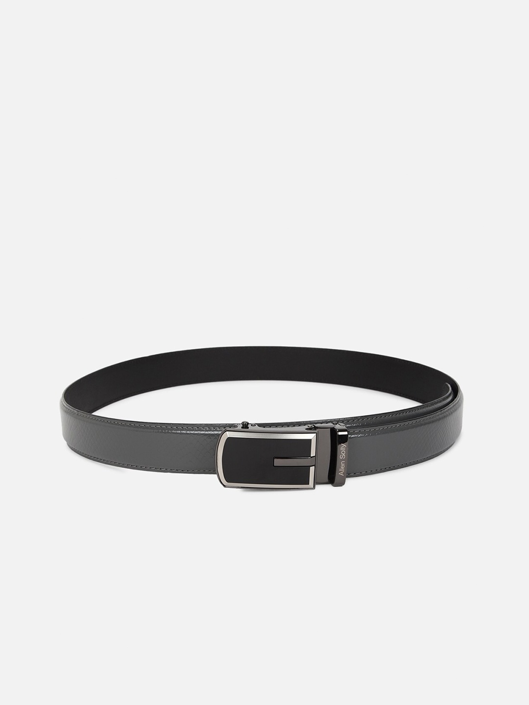 

Allen Solly Men Textured Genuine Leather Formal Belt, Grey
