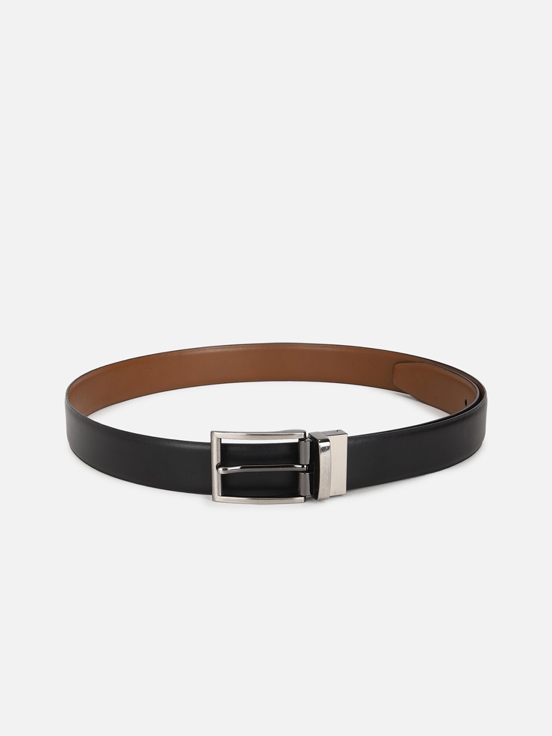 

Allen Solly Men Textured Genuine Leather Formal Belt, Brown