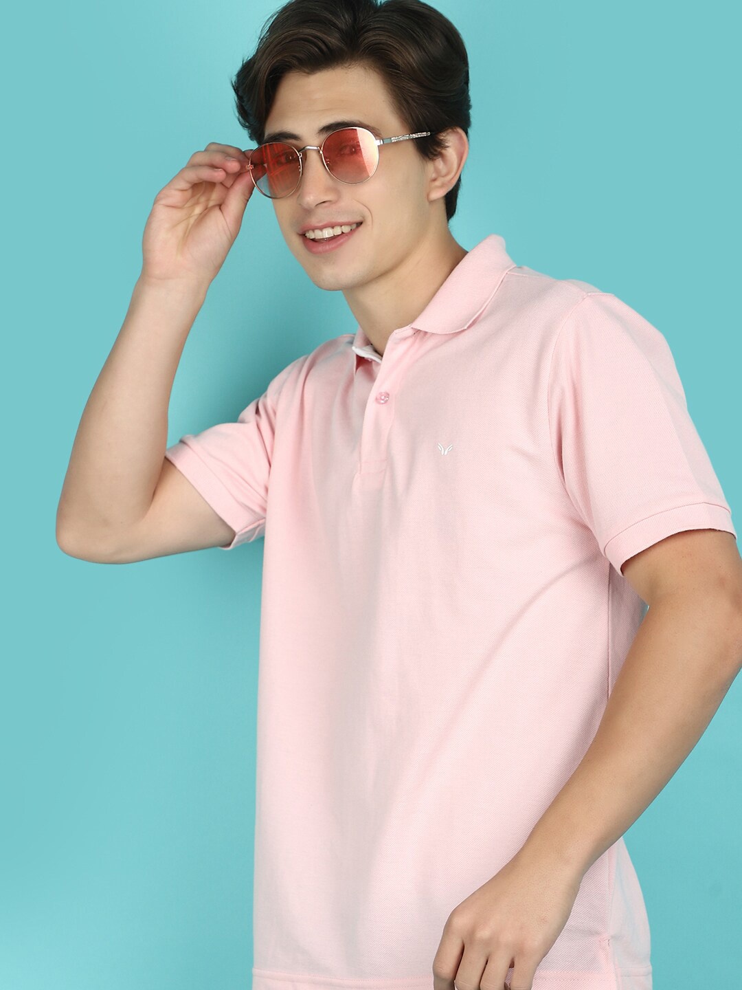 

V-Mart Polo Collar Short Sleeves Cotton T-shirt, Pink