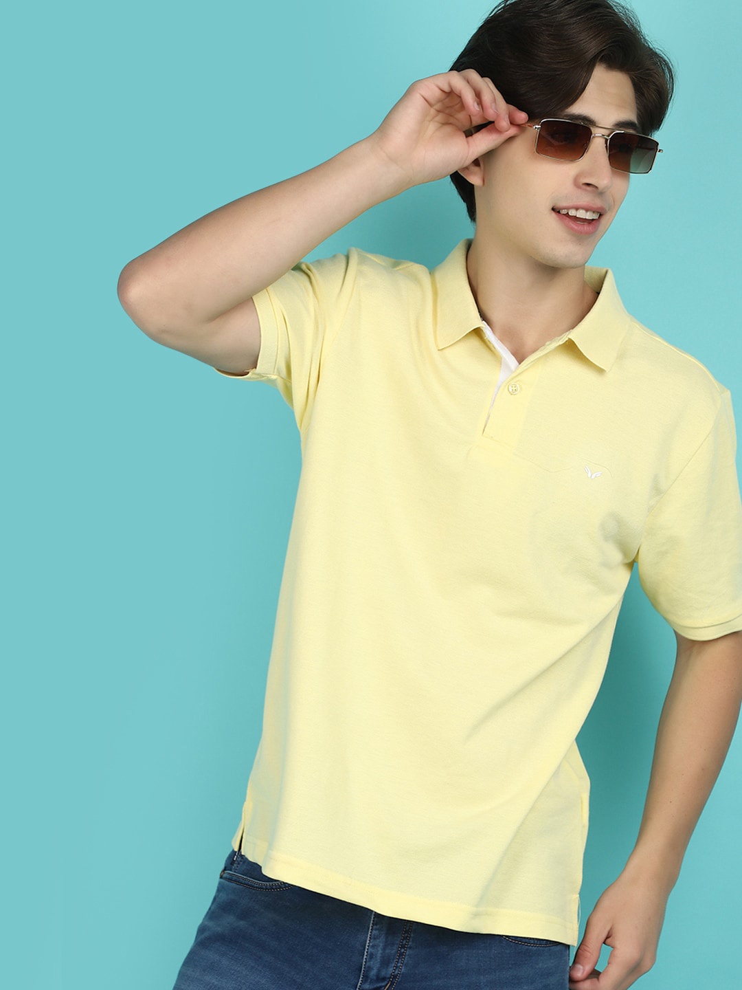 

V-Mart Polo Collar Cotton T-shirt, Yellow