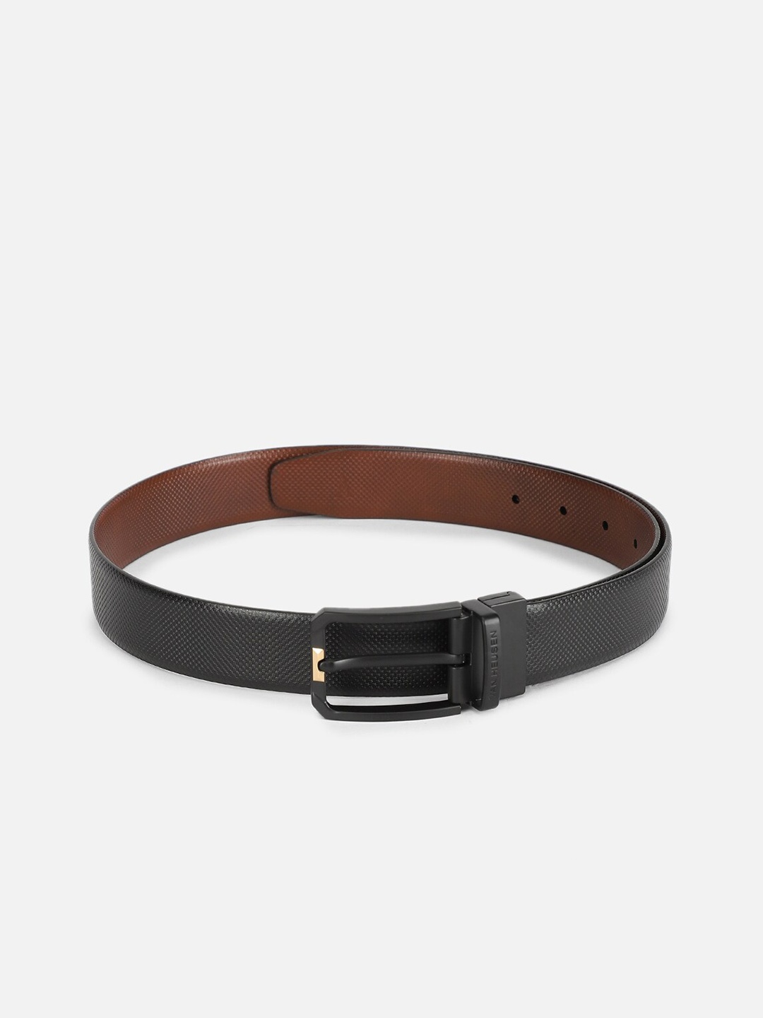

Van Heusen Men Textured Leather Formal Belt, Black