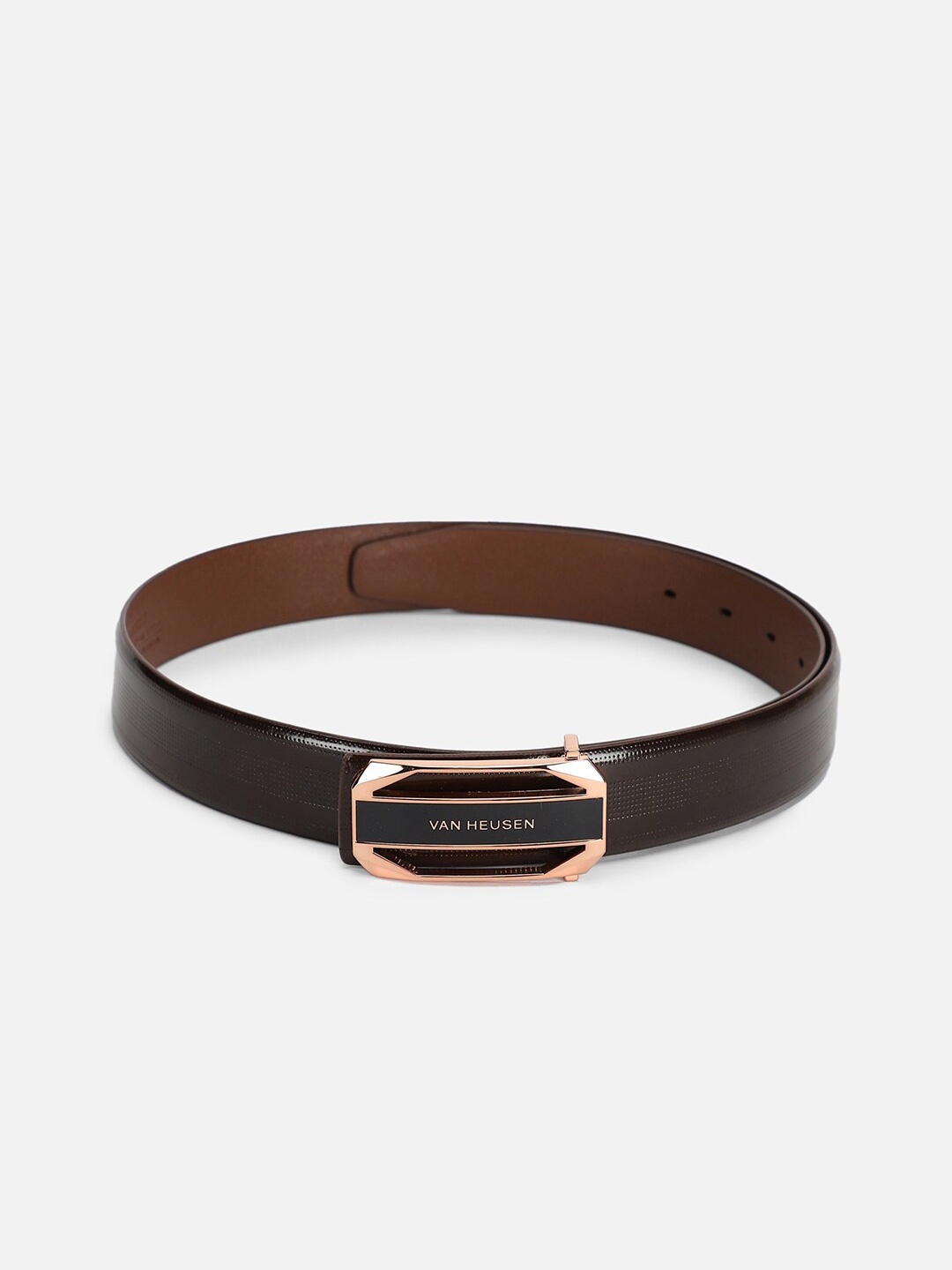 

Van Heusen Men Textured Leather Formal Belt, Brown