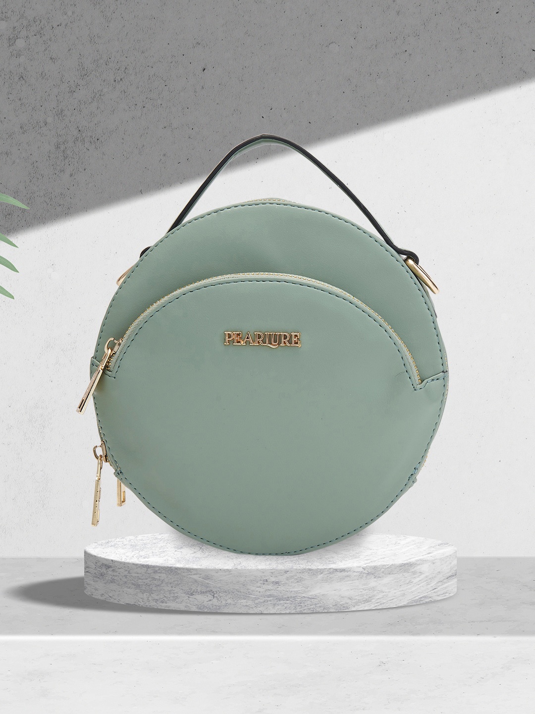 

Pearlure Structured Sling Bag, Green