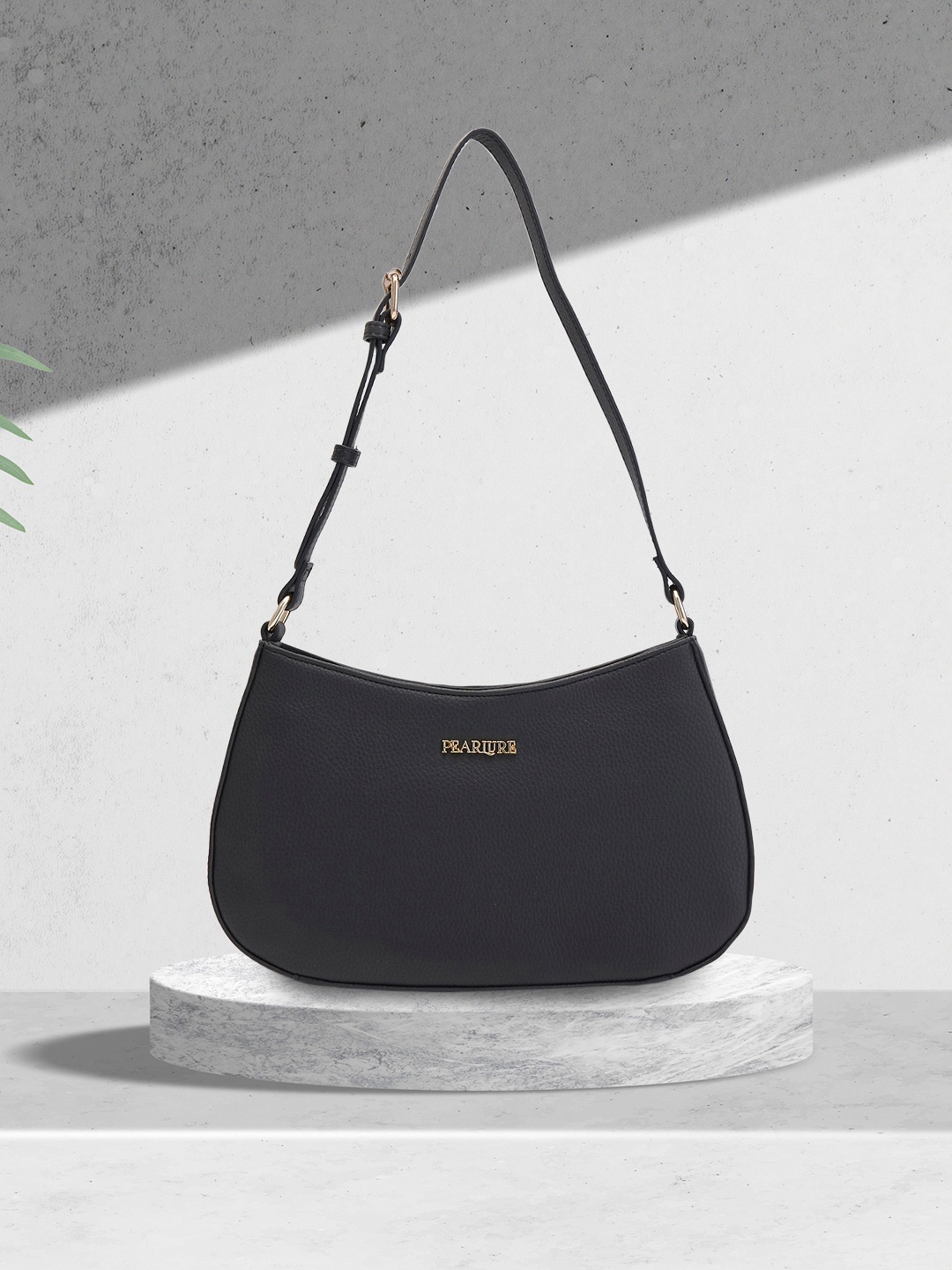 

Pearlure Bucket Hobo Bag, Black
