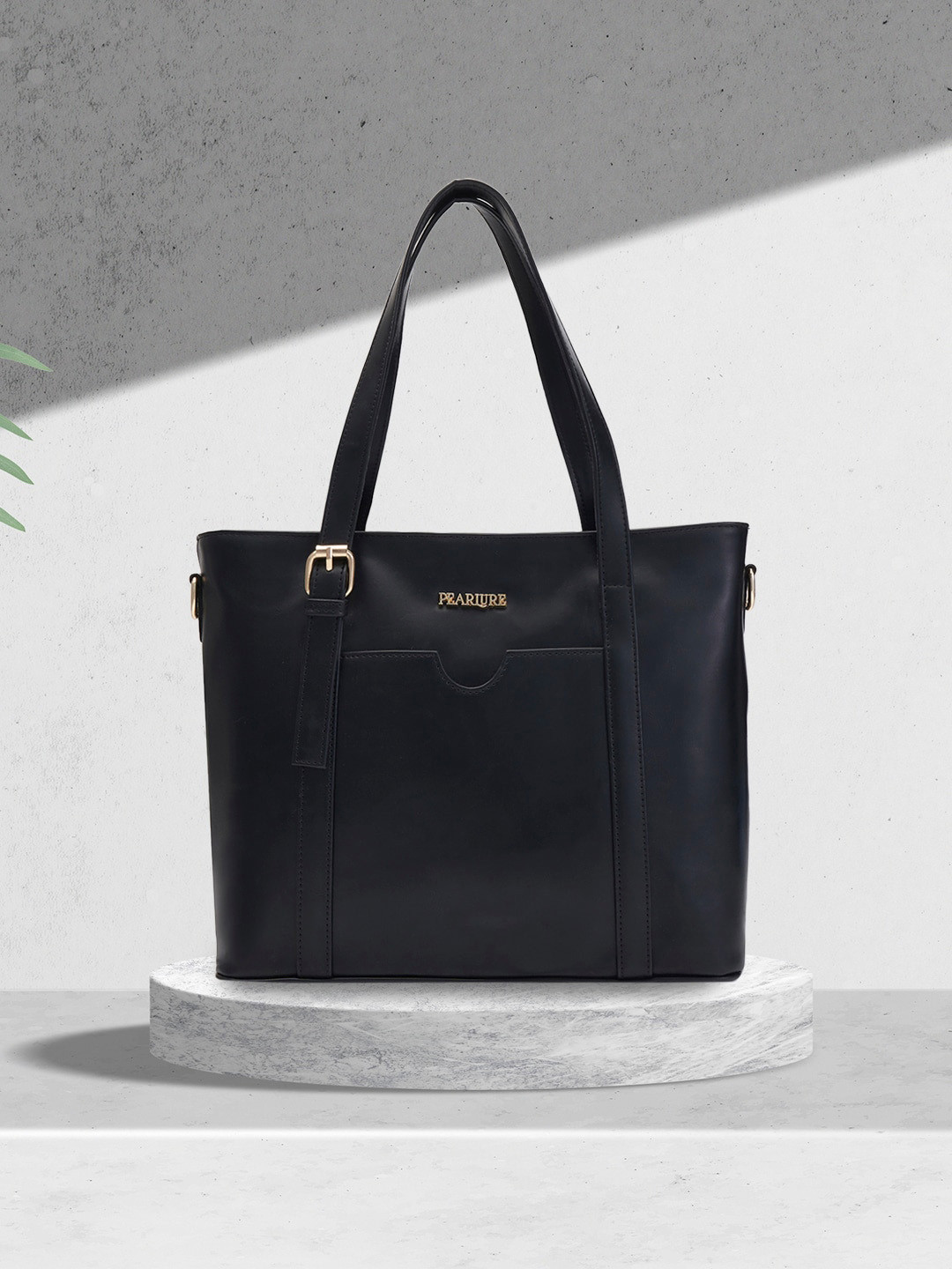 

Pearlure Structured Shoulder Bag Up to 12 inch, Black