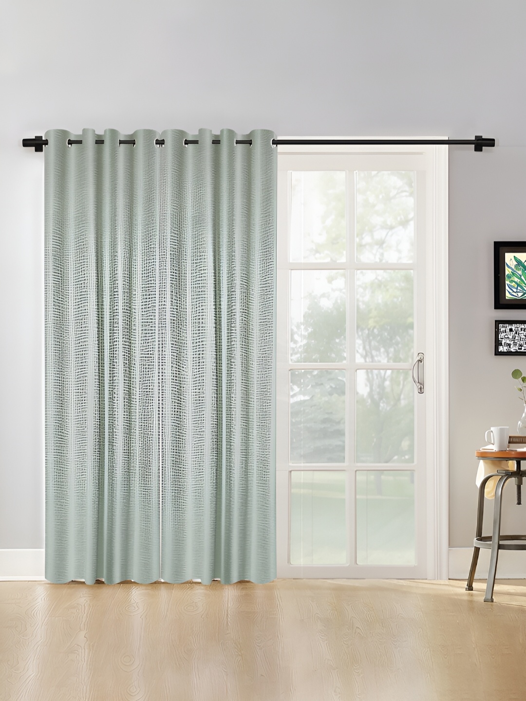 

HOSTA HOMES Olive Green 2 Pieces Black Out Door Curtains