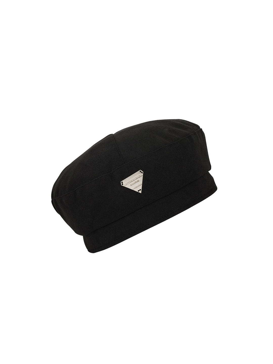 

iSWEVEN Unisex Self Design Cotton Ascot Cap, Black