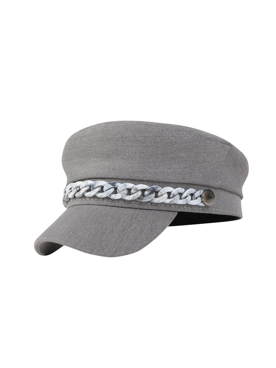 

iSWEVEN Women Cotton Anti-Sweat French Ascot Cap, Grey