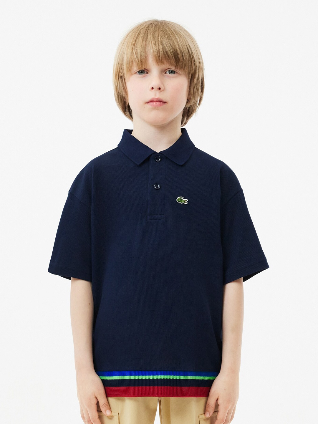 

Lacoste Kids Polo Collar Cotton T-shirt, Blue