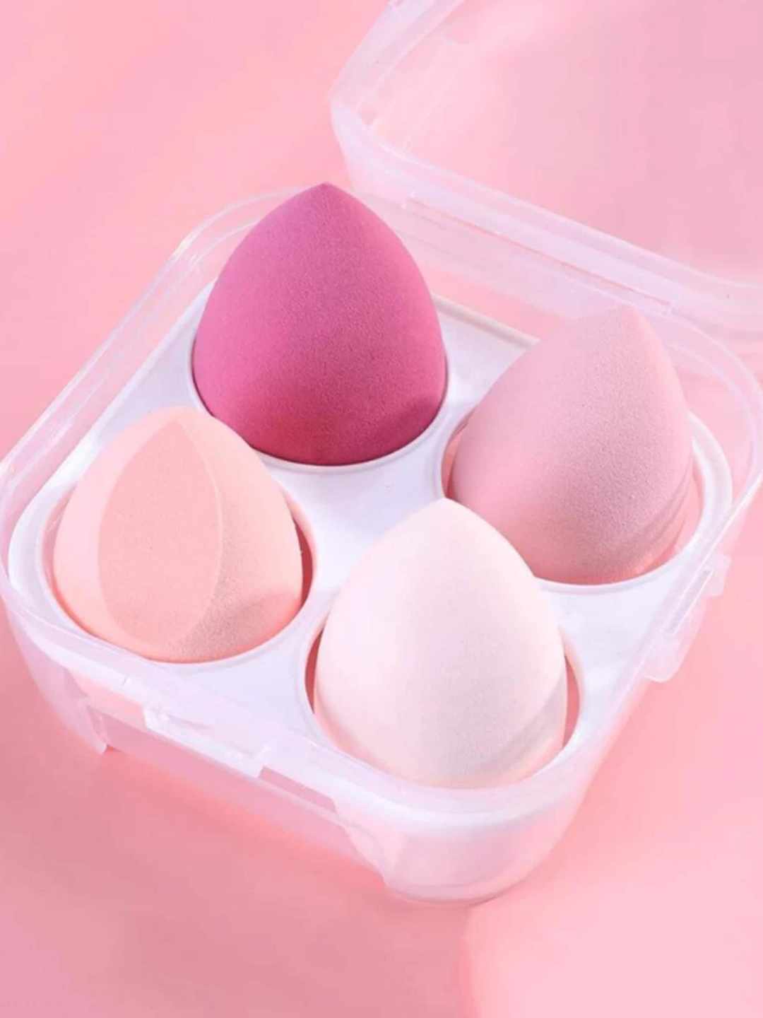 

COLOR STYLE Set Of 4 Makeup Beauty Blender Sponge With Egg Case, Multi