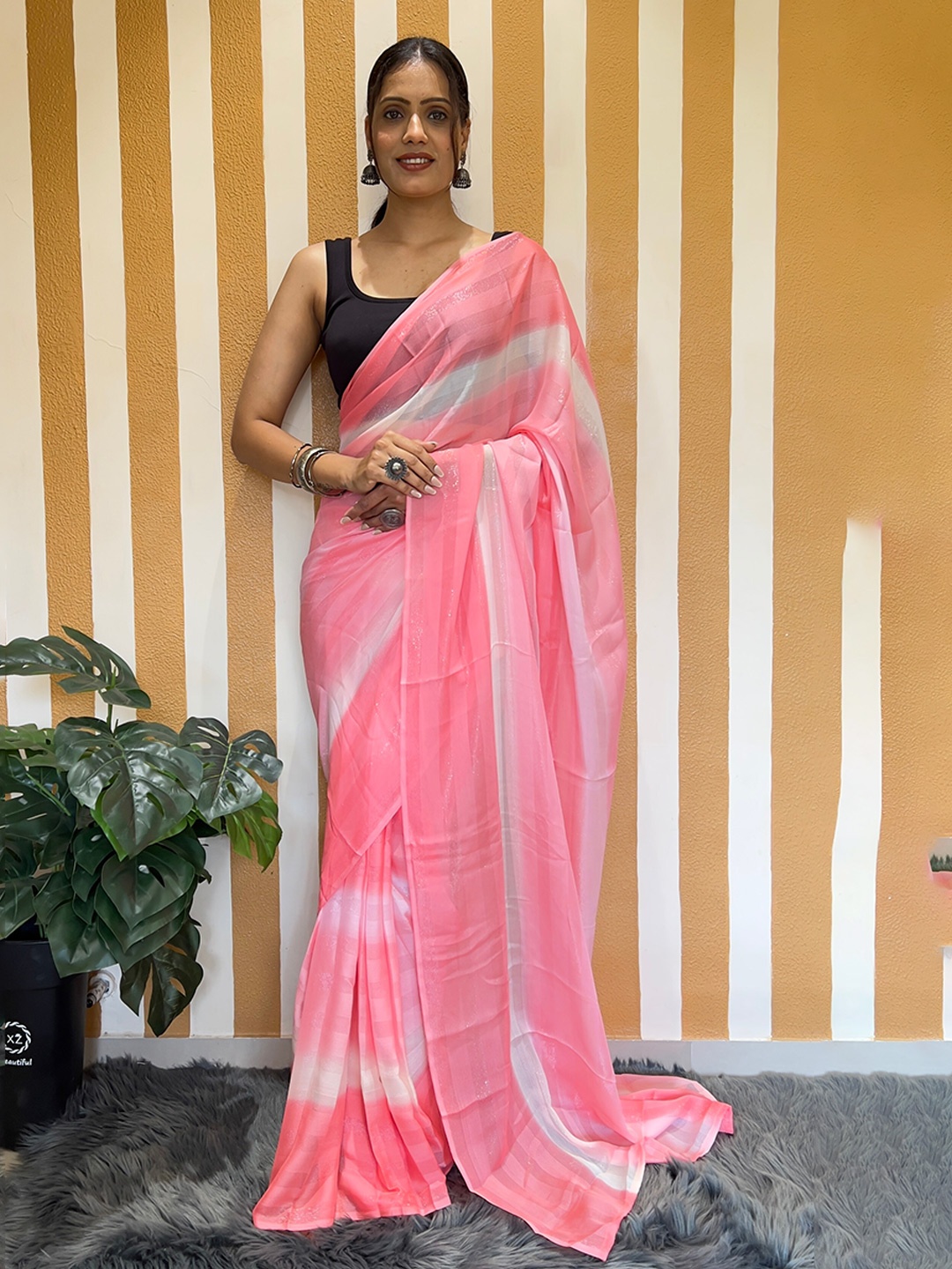 

Reeta Fashion Ombre Ready to Wear Saree, Pink