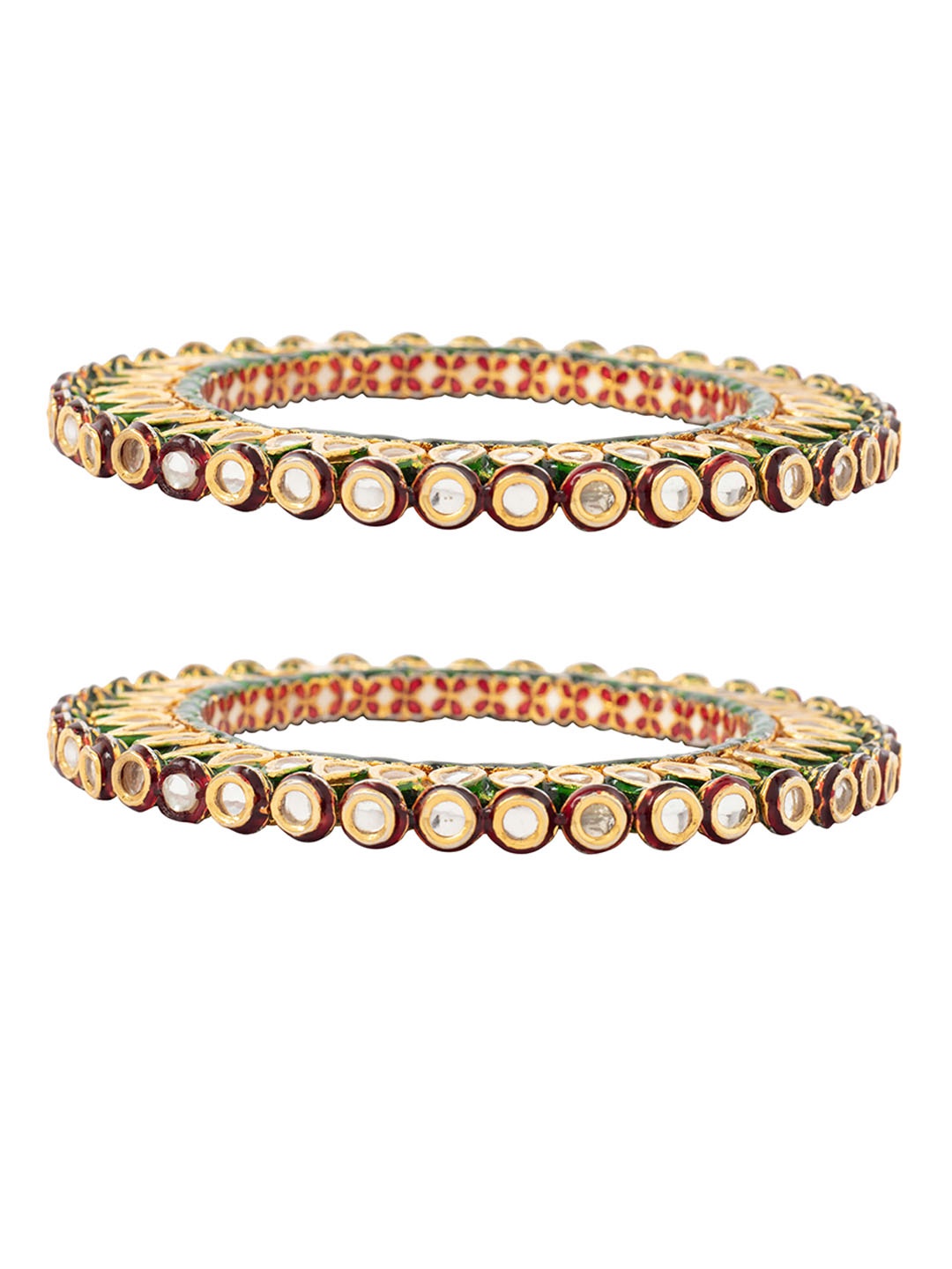 

Vivinia by Vidhi Gold Plated Kundan Stone Studded Bangles