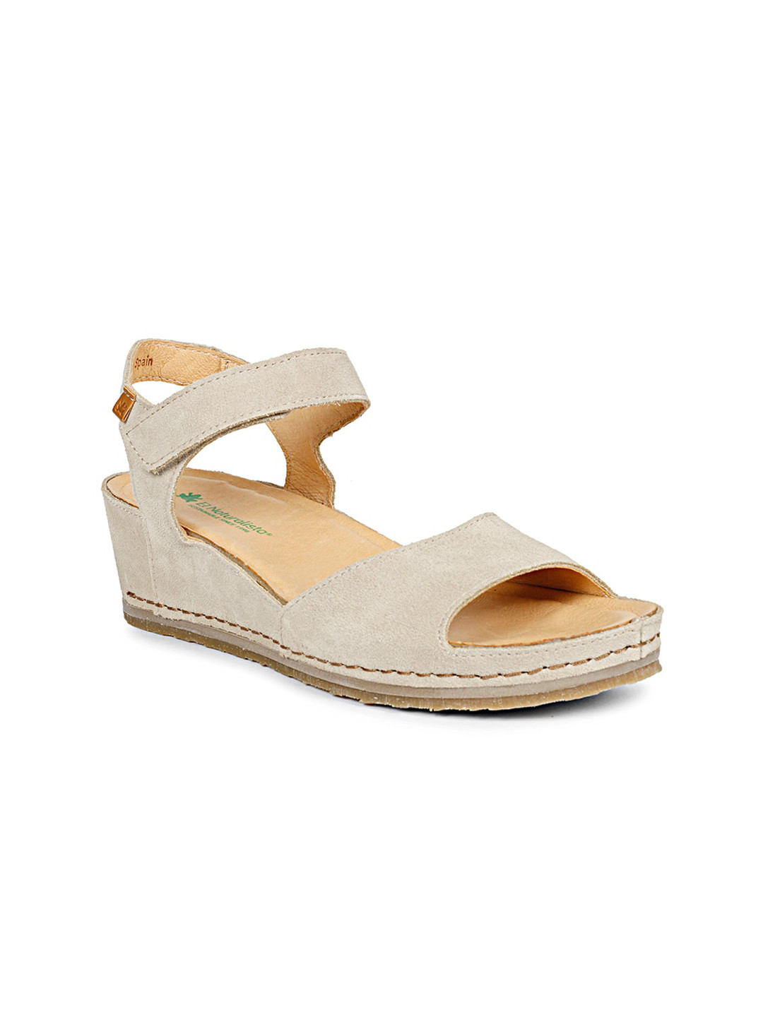 

El Naturalista Leather Wedge Heels, Beige