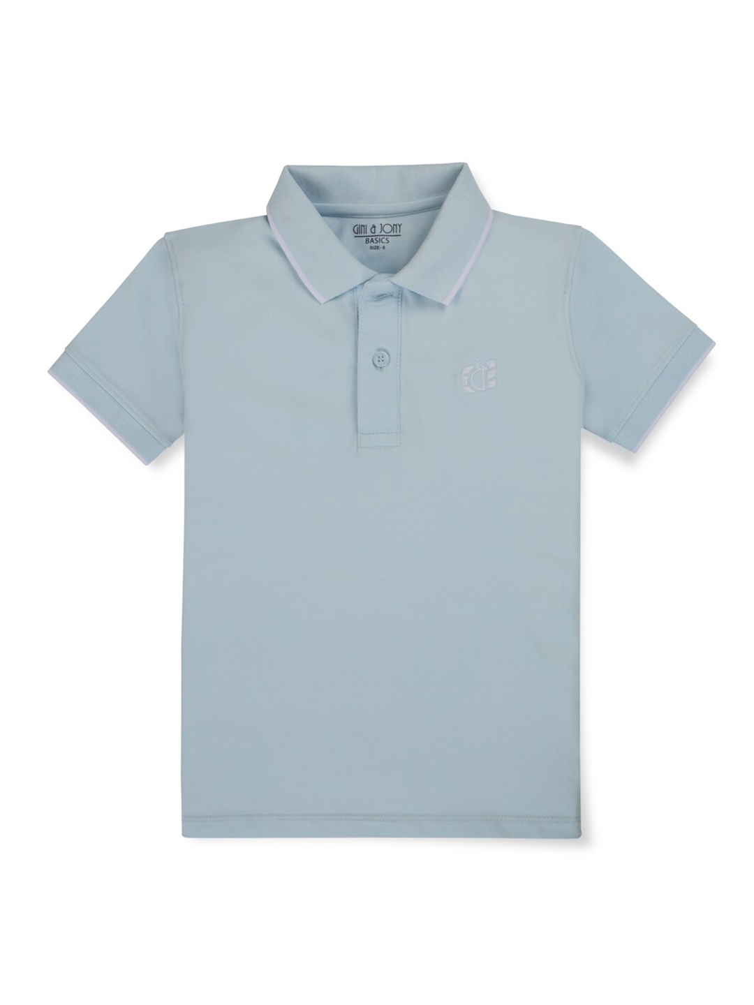 

Gini and Jony Boys Polo Collar Cotton T-shirt, Blue