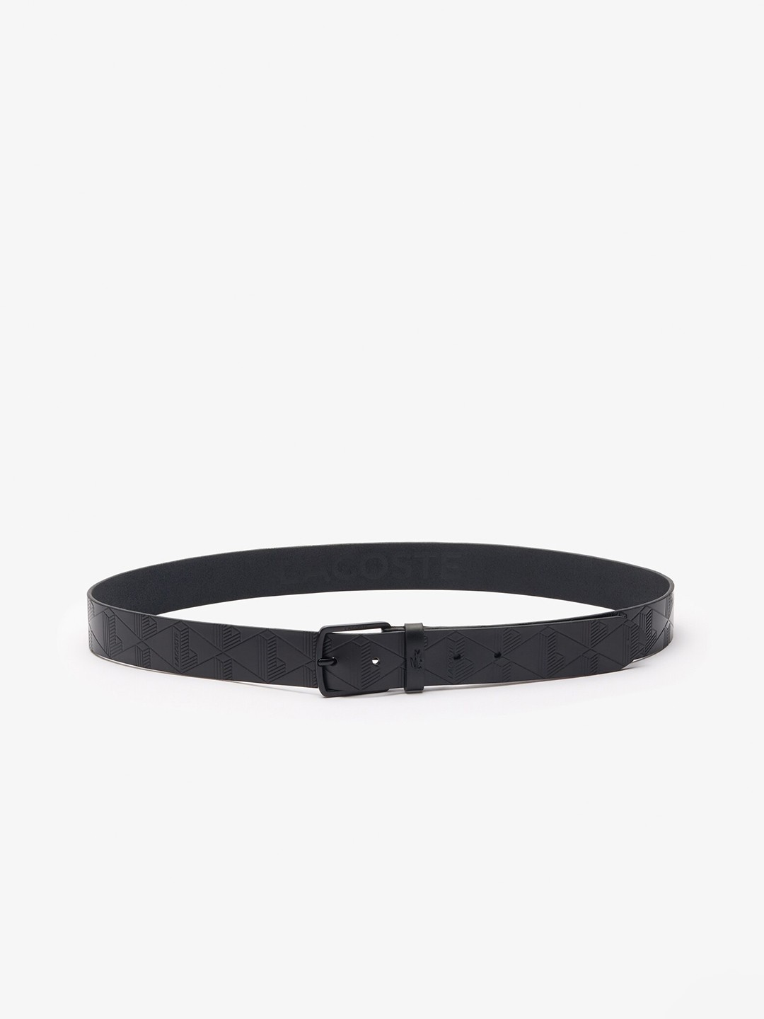 

Lacoste Men Textured Leather Formal Belt, Black