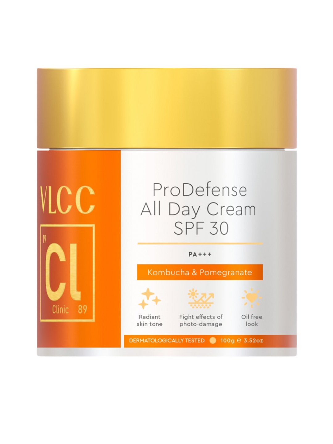 

VLCC Clinic ProDefense SPF 30 PA+++ All Day Cream - 100g, Orange