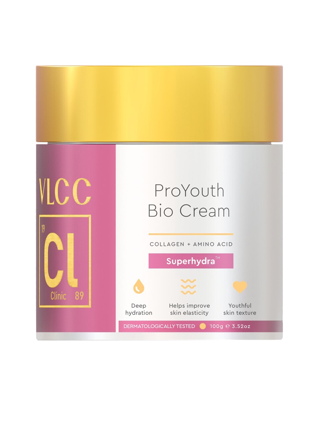 

VLCC Clinic ProYouth Superhydra Bio Cream With Collagen & Amino Acid - 100g, Purple