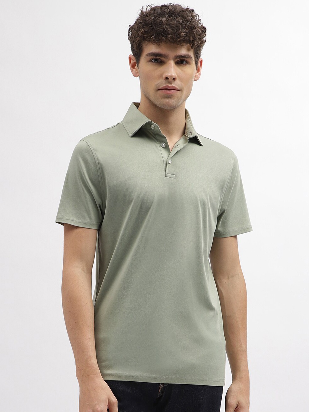 

Bruun & Stengade Polo Collar Pure Cotton T-shirt, Green