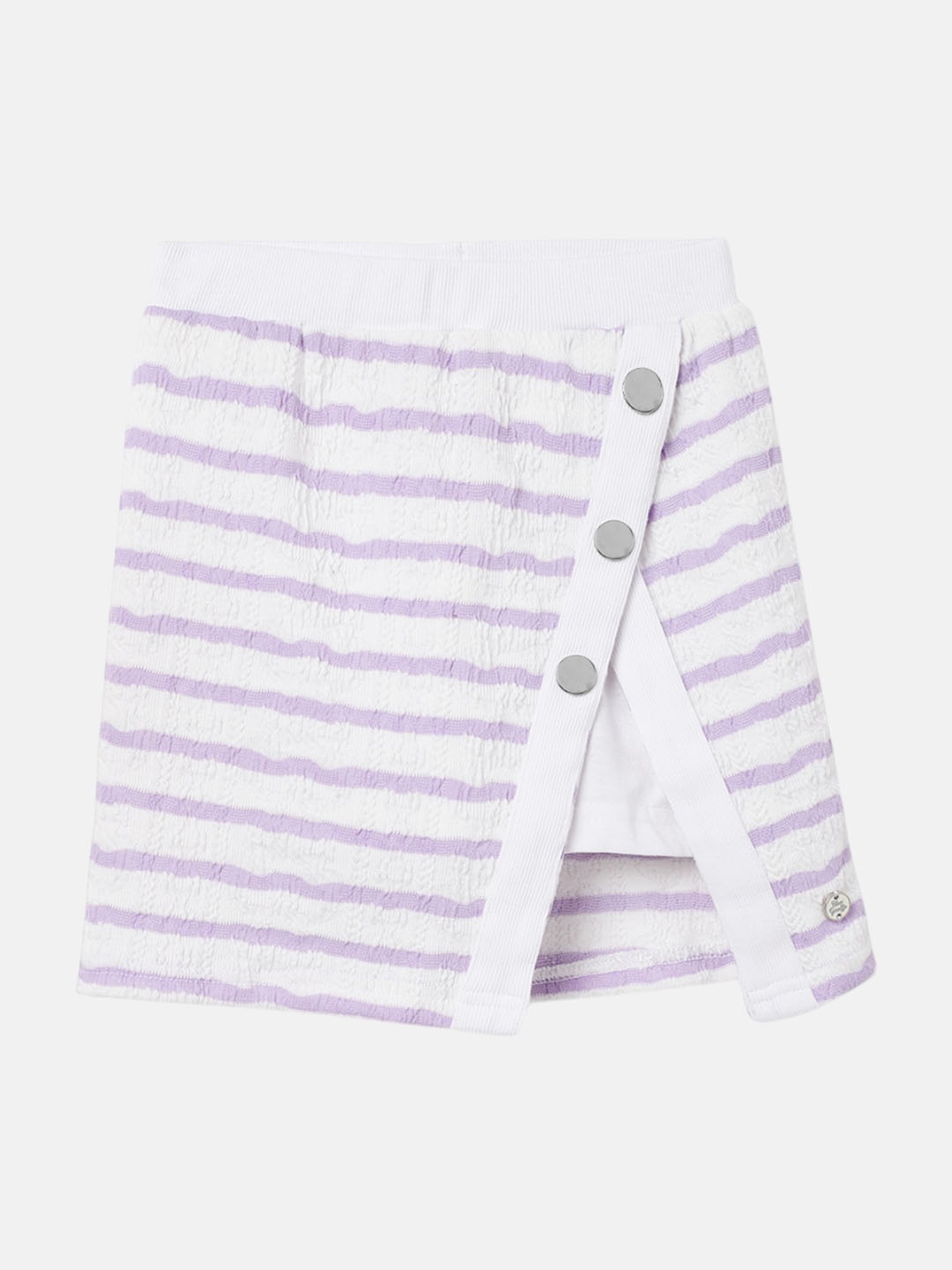 

Blue Giraffe Girls Stripes A-Line Mini Skirt, White