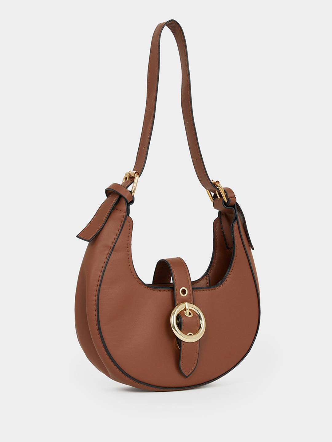 

Styli PU Structured Hobo Bag, Brown