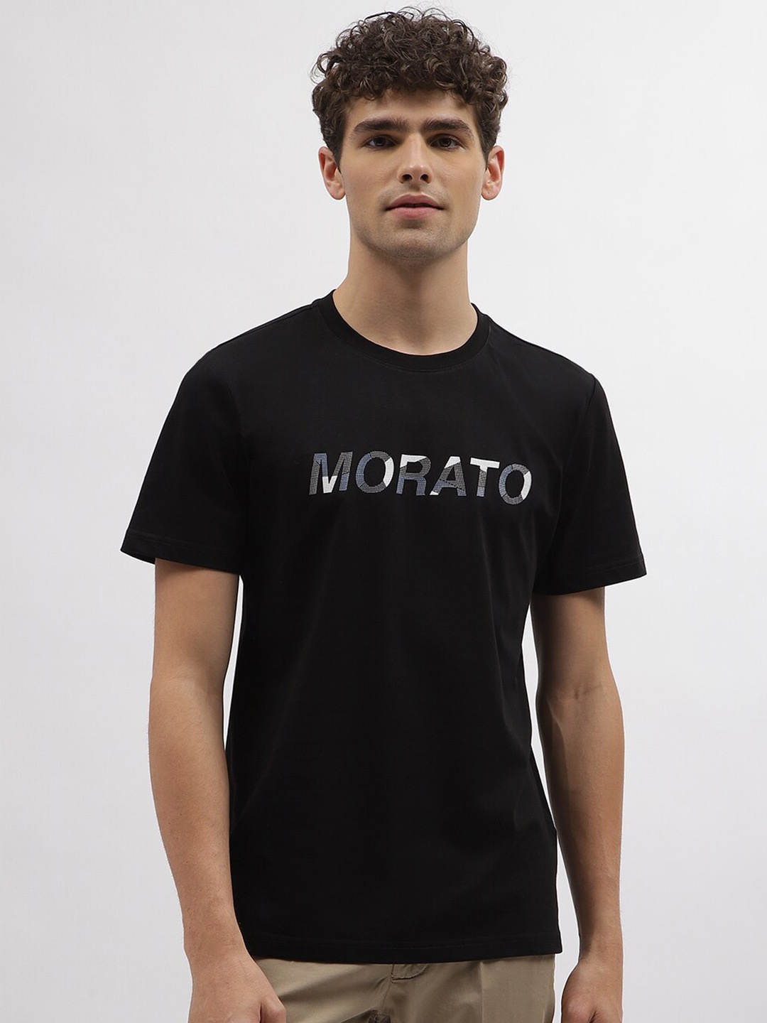 

Antony Morato Typography Printed Pure Cotton Slim Fit T-shirt, Black