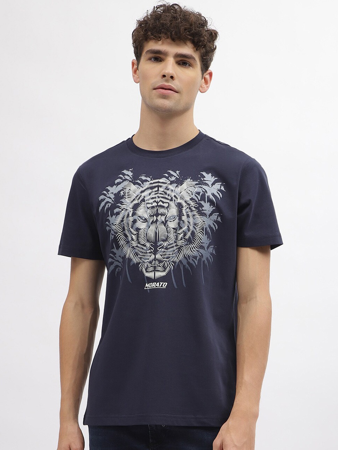 

Antony Morato Graphic Printed Pure Cotton T-shirt, Blue