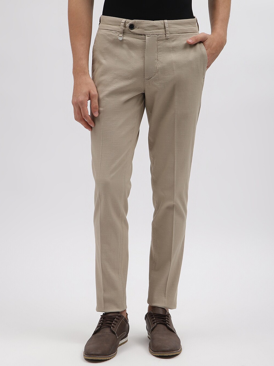 

Antony Morato Men Skinny Fit Mid Rise Trouser, Beige