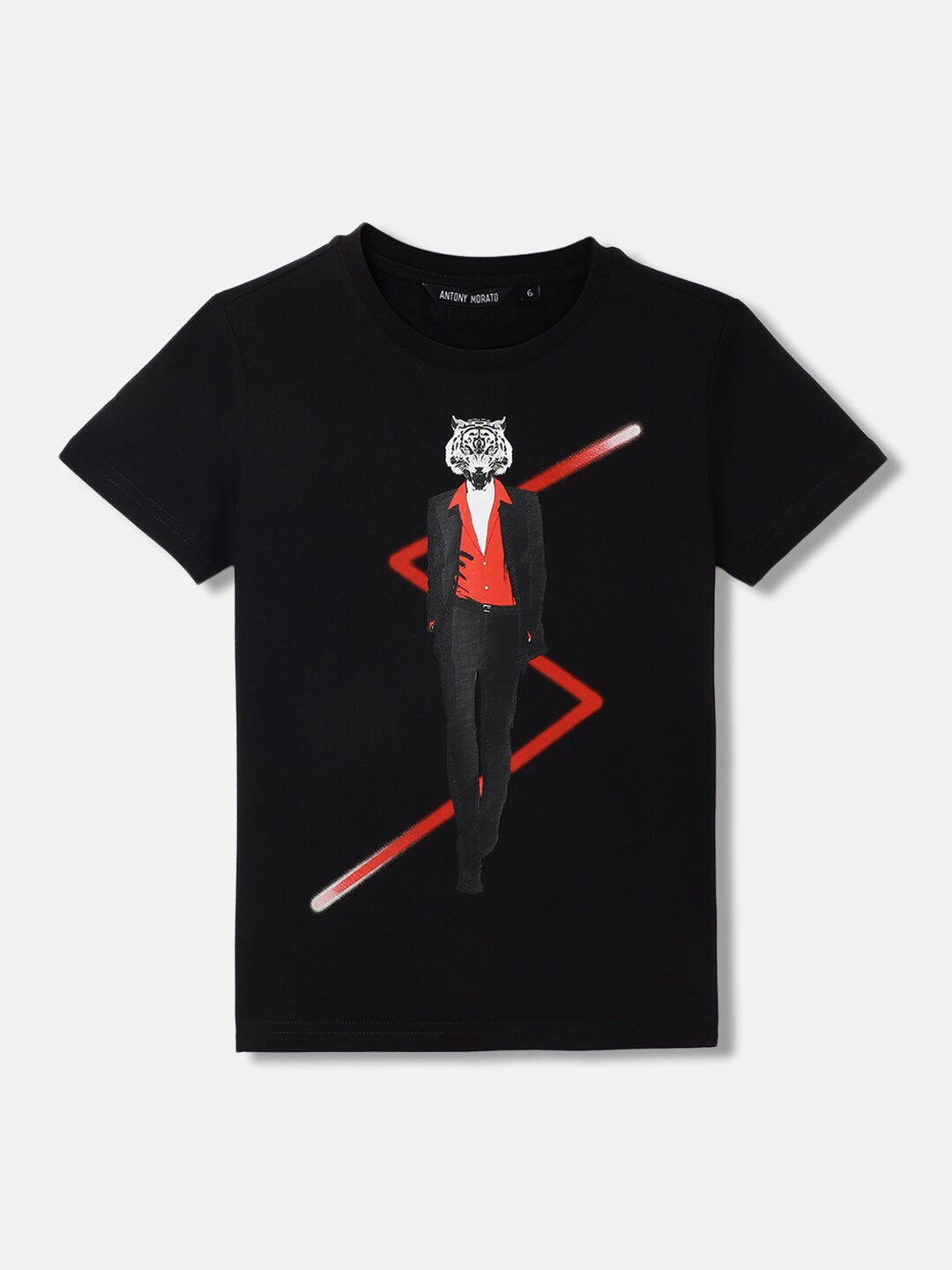 

Antony Morato Boys Graphic Printed Pure Cotton T-shirt, Black