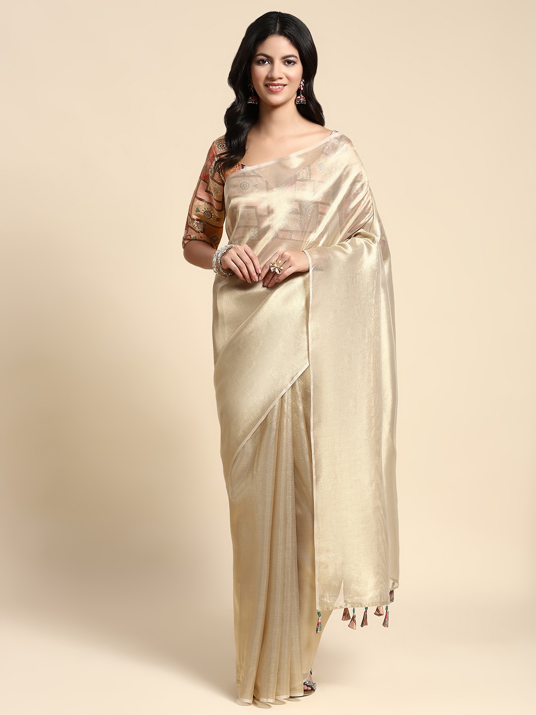 

Sayisha Organza Saree, Gold