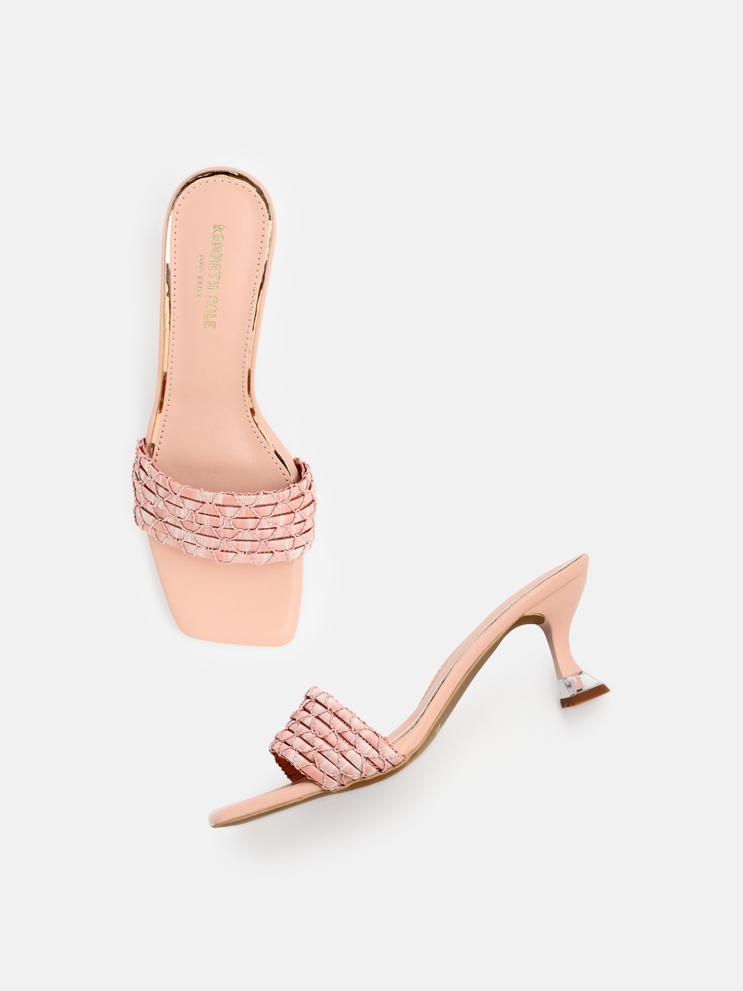 

Kenneth Cole Textured Block Heels, Peach