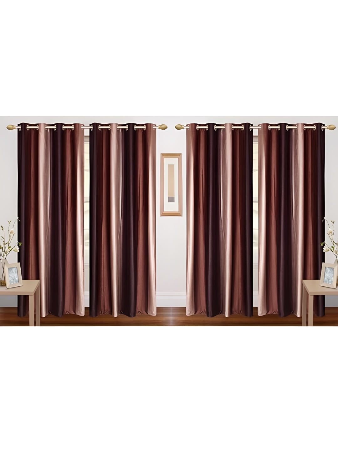 

Shopgallery Brown Set of 4 Room Darkening Window Curtain