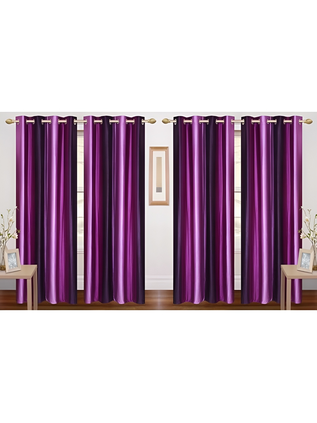 

Shopgallery Purple Set of 4 Room Darkening Window Curtain