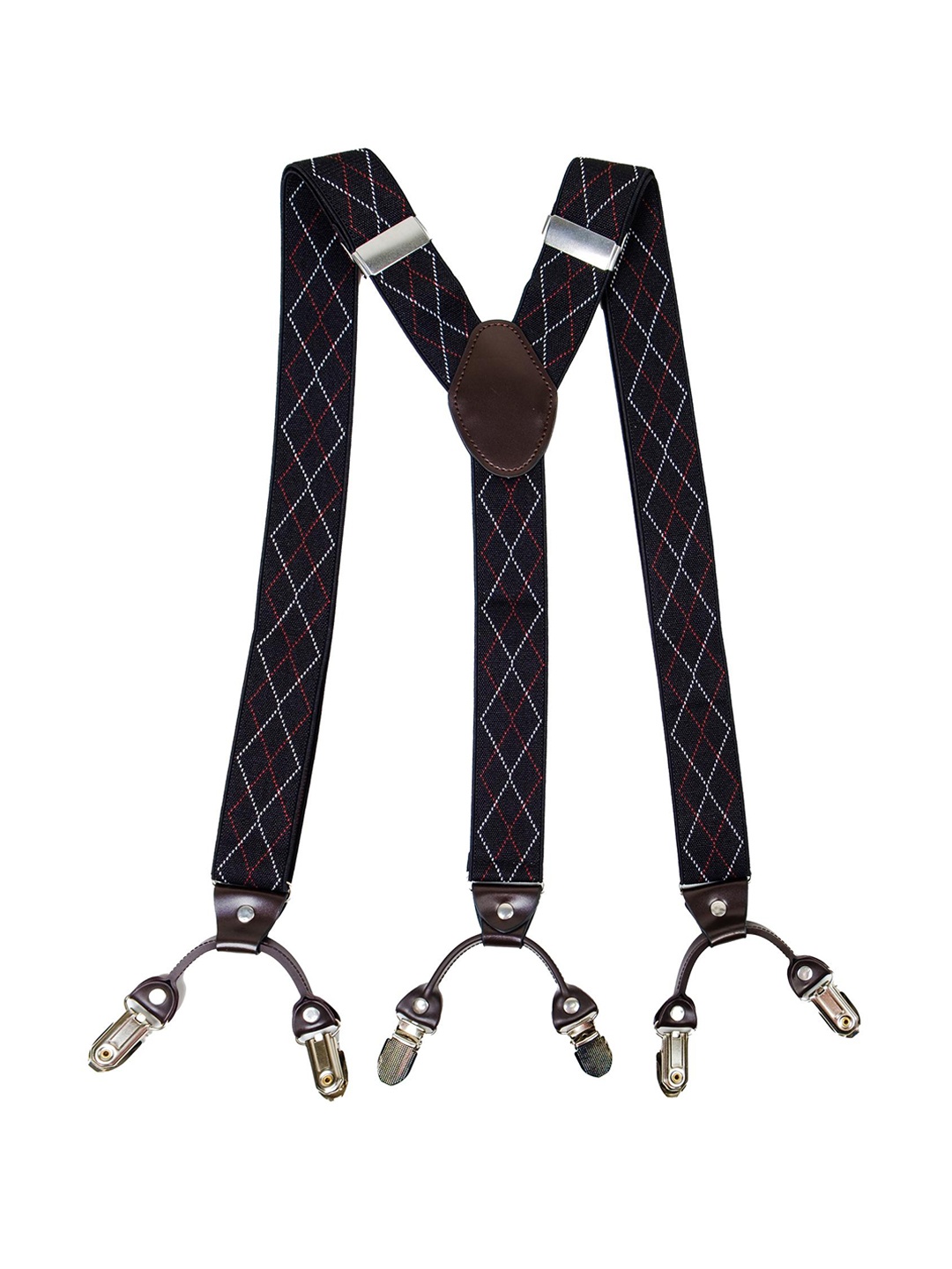 

CHOKORE Men Textured Formal Suspenders, Grey