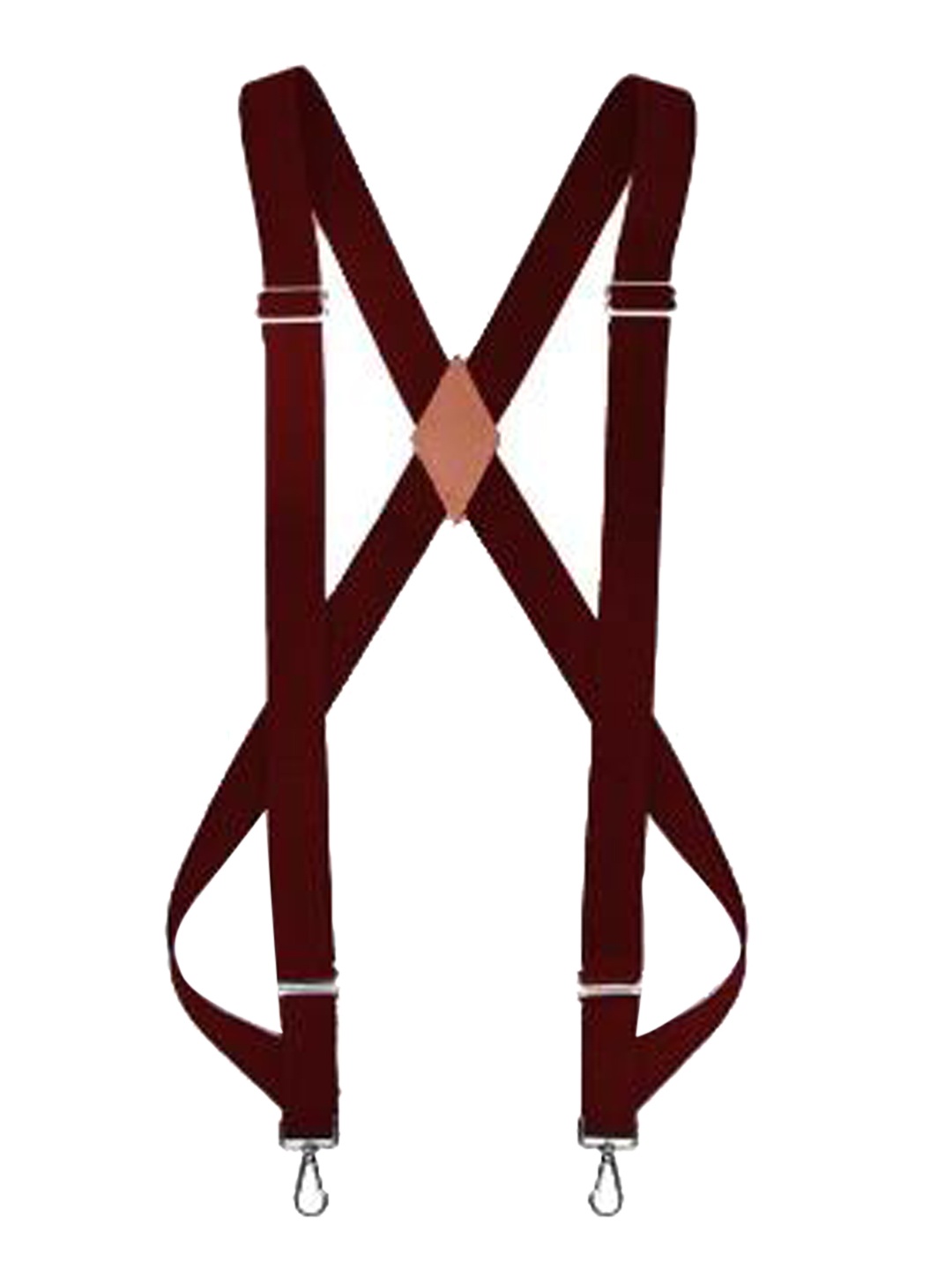 

CHOKORE Men Textured Formal Stretchy X-Shaped Suspenders, Red