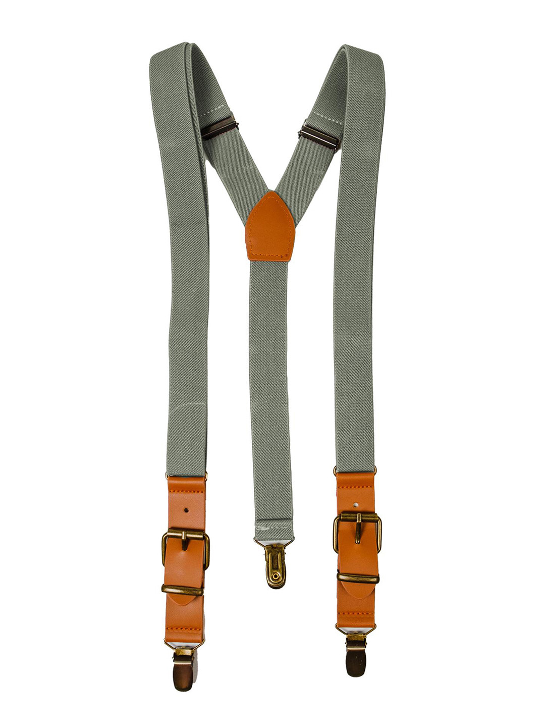 

CHOKORE Men Y-Shaped Leather Suspender, Green