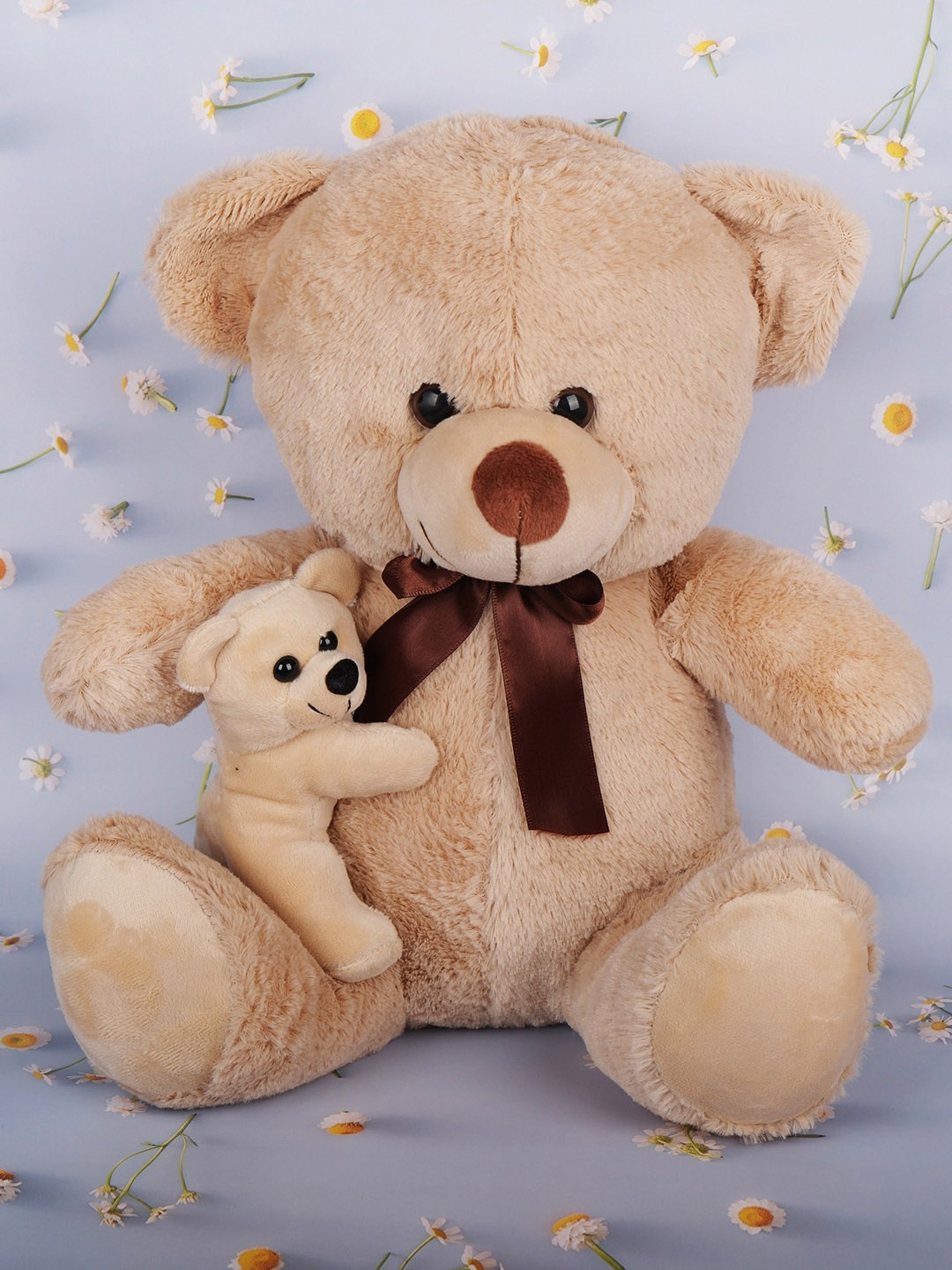 

DukieKooky Cuddling Mom with Baby Soft Plush Toys, Beige