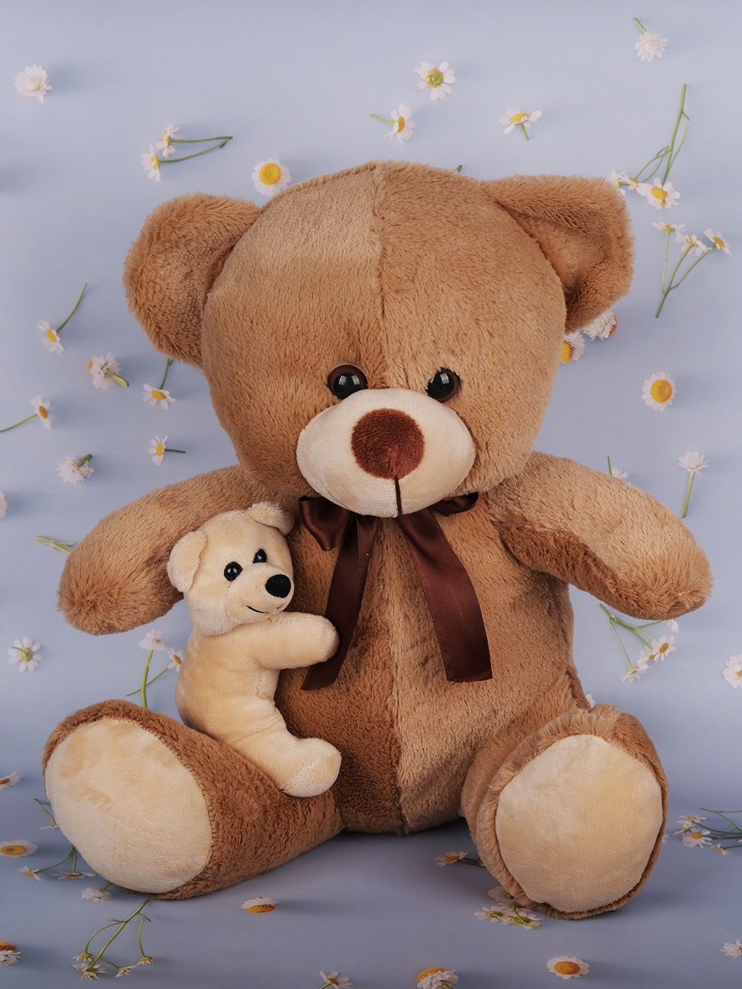 

DukieKooky Kids Mom With Baby Soft Plush Toys, Brown