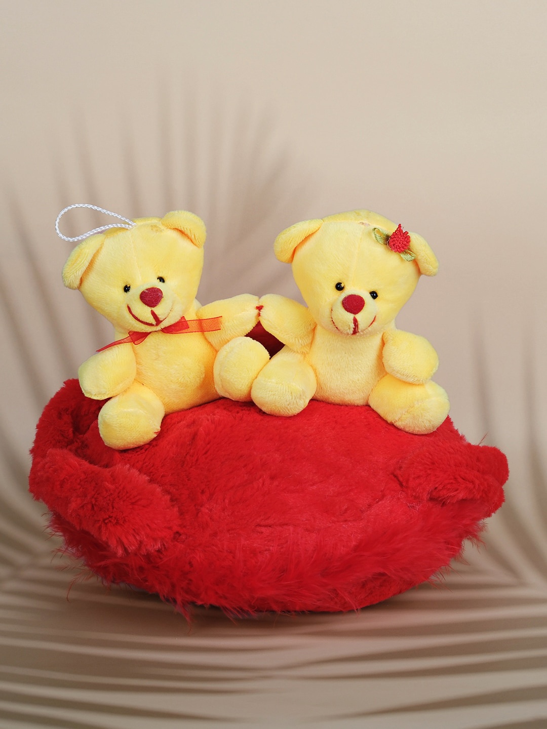 

DukieKooky Love for Him & Her Teddy Bear Sitting On Red Heart