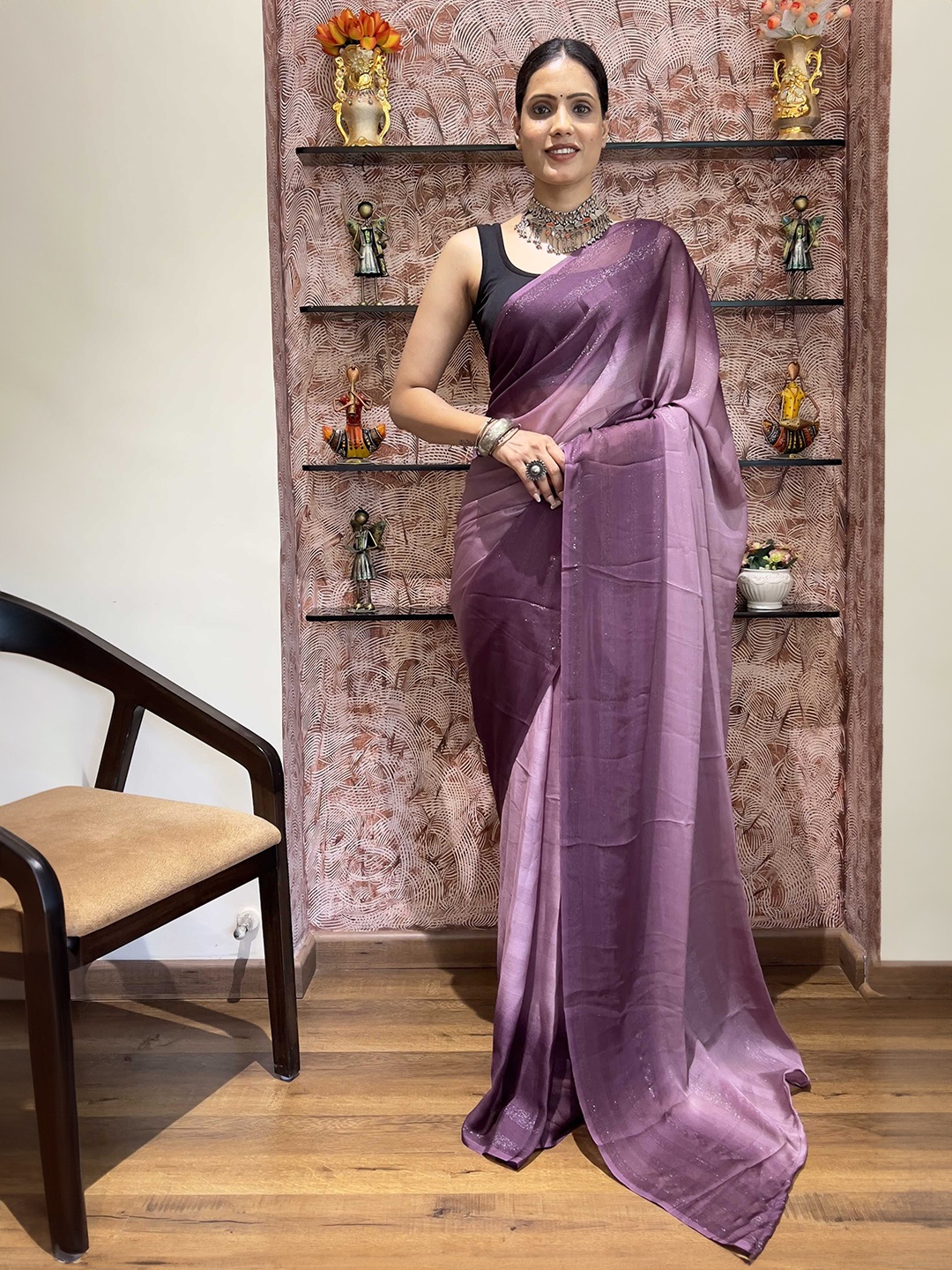 

Mitera Ombre Ready to Wear Saree, Purple