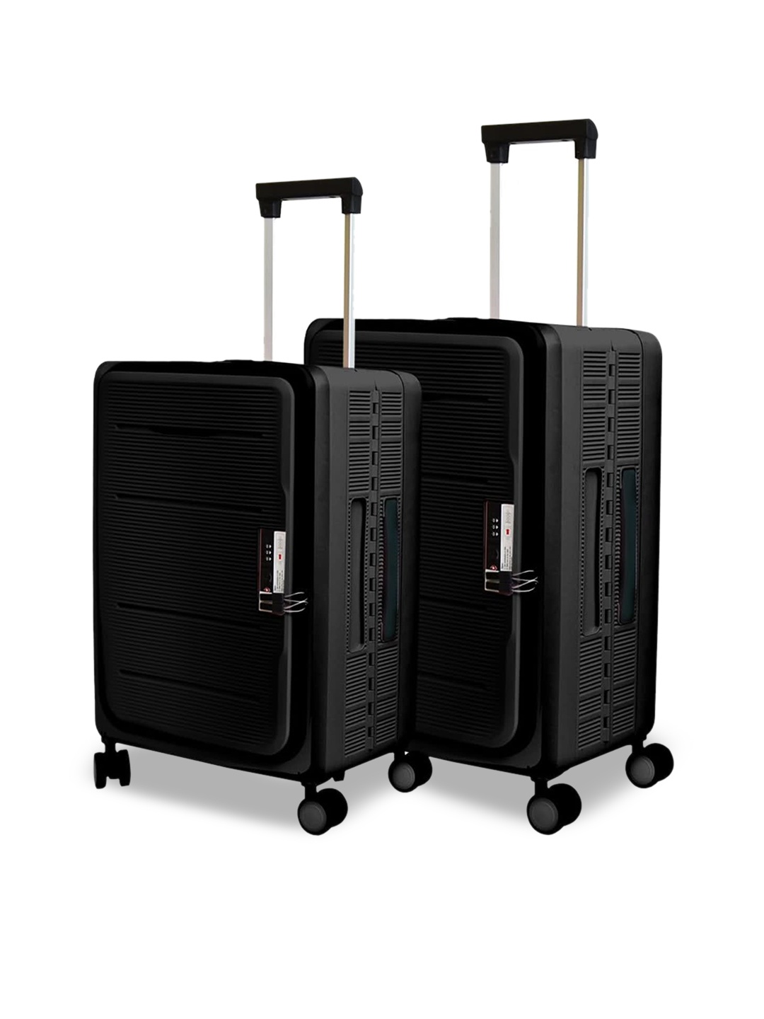 

USHA SHRIRAM Set Of 2 Hard-Sided Trolley Bag, Black