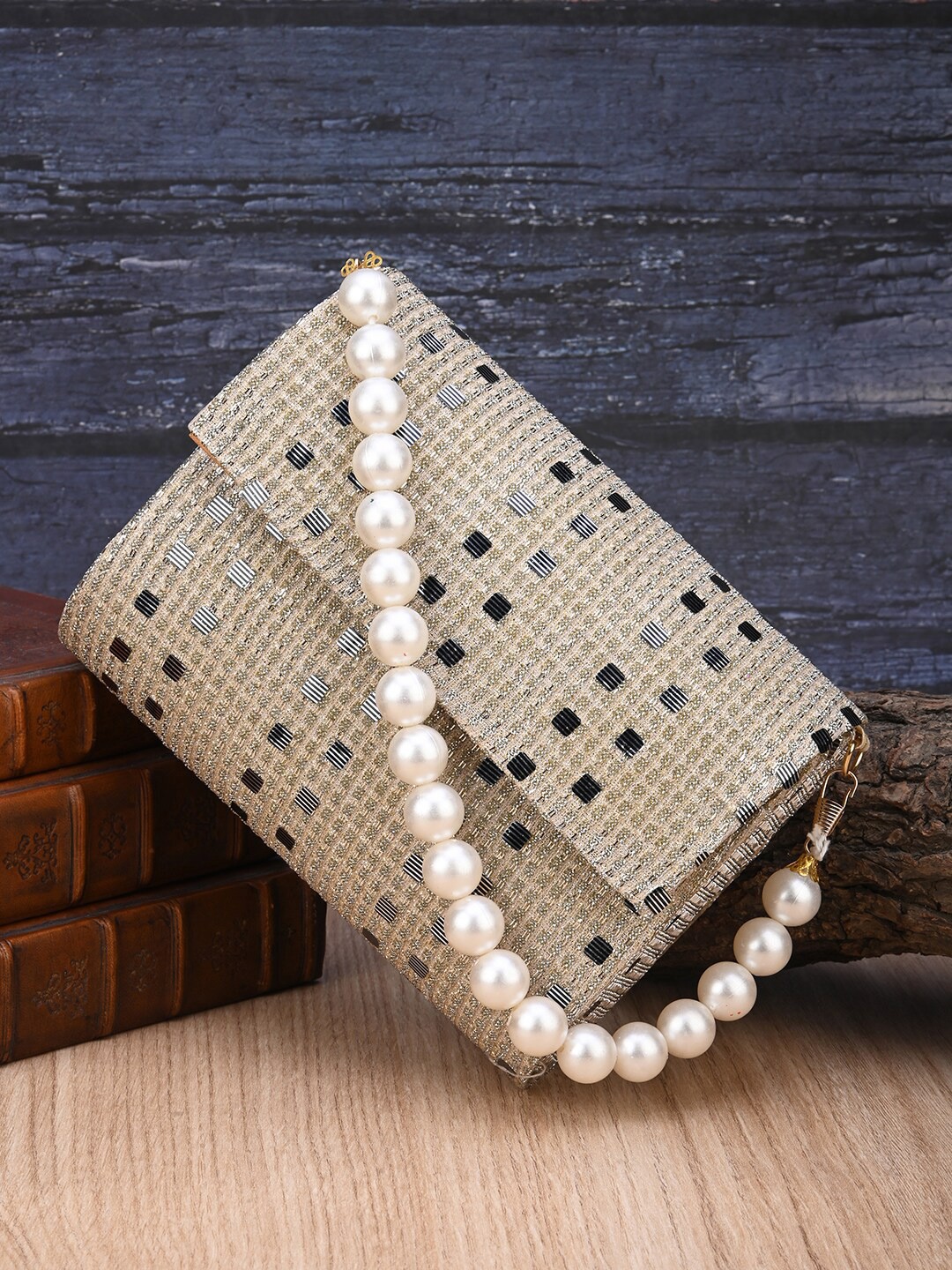 

gaura pakhi Embellished Envelope Clutch, Orange