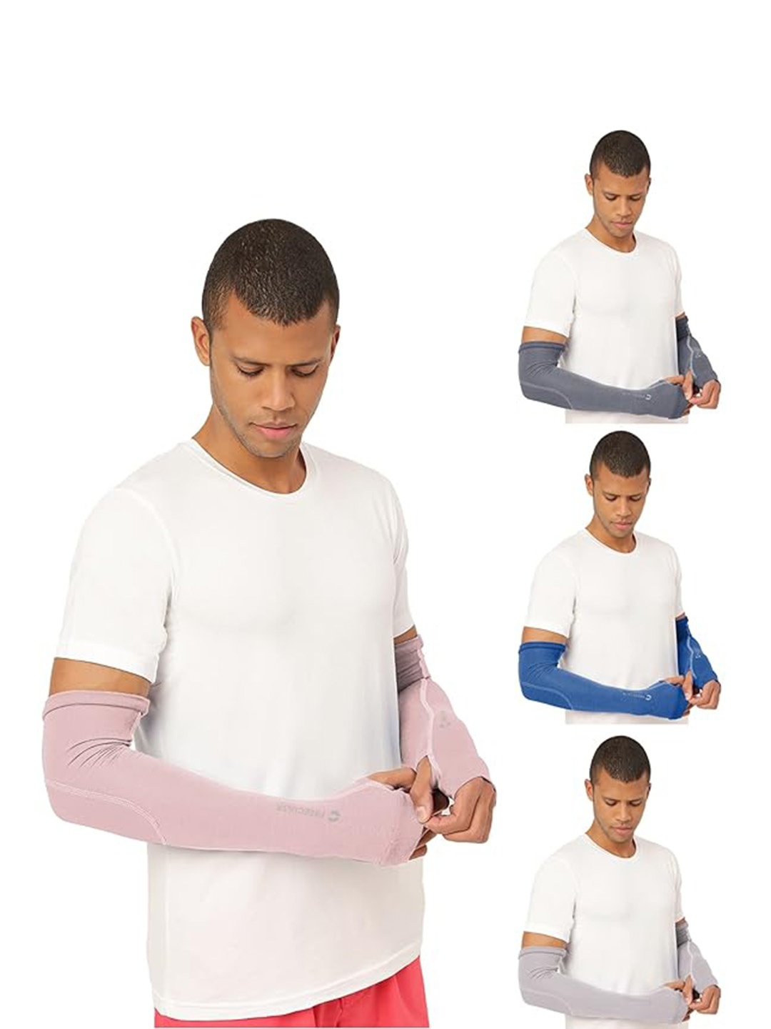 

FREECULTR Pack Of 4 Unisex Breathable Bamboo Cotton Riding Gloves, Blue