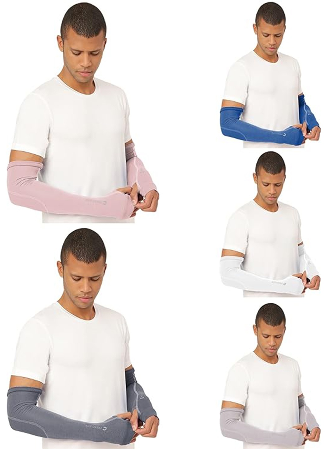 

FREECULTR Pack of 5 Bamboo Cotton Antibacterial Fingerless Gloves, Pink