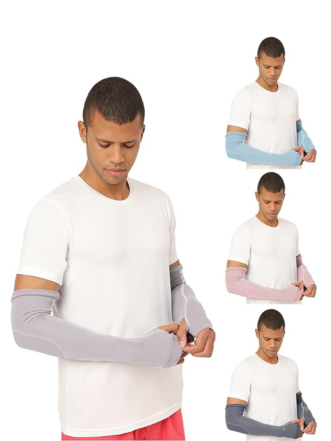 

FREECULTR Unisex Pack Of 4 Breathable Bamboo Cotton Antibacterial Riding Gloves, White
