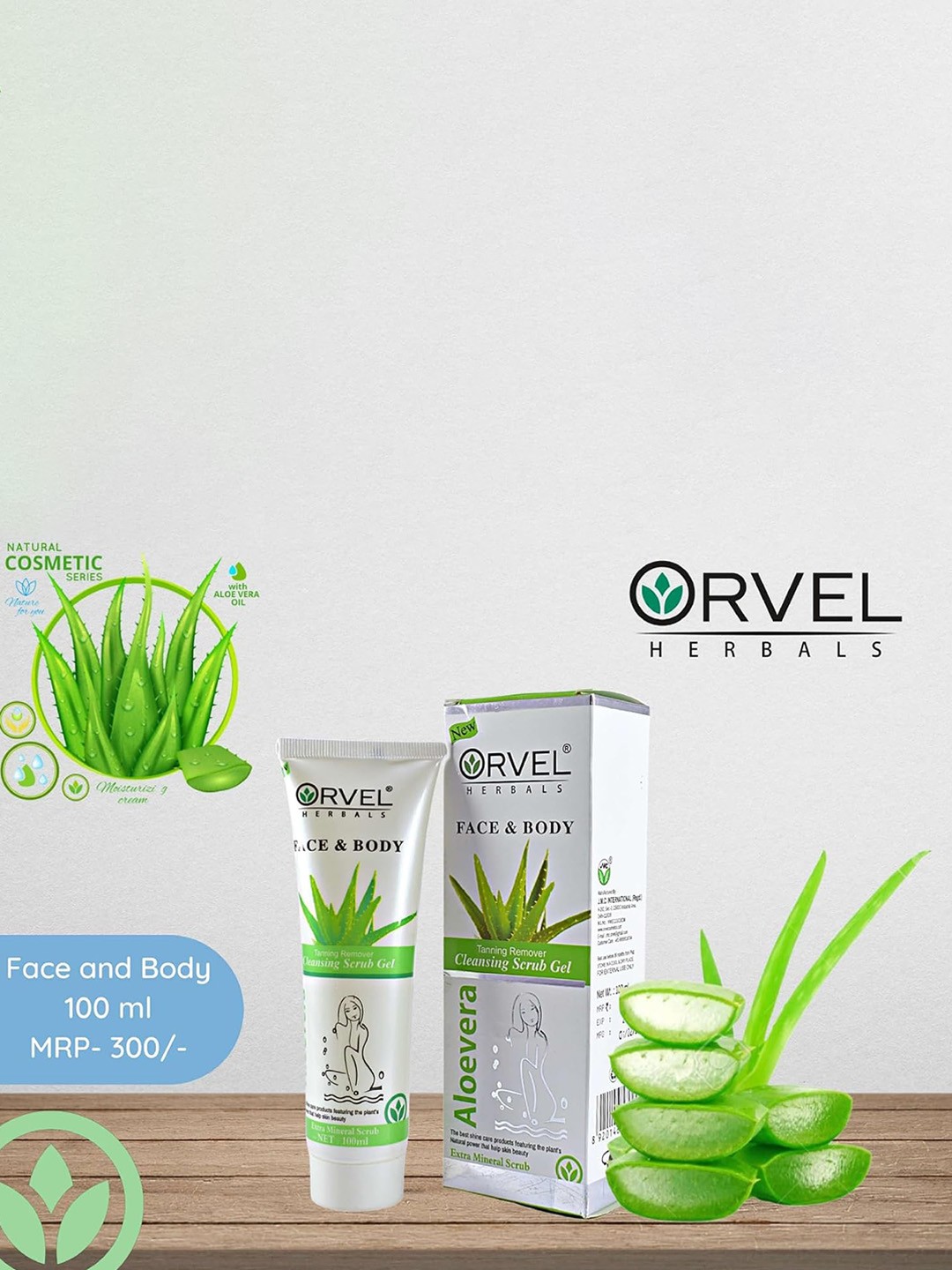 

Glamyou Orvel Alovera Face & Body Tanning Remover Cleansing Scrub Gel-100ml, Green