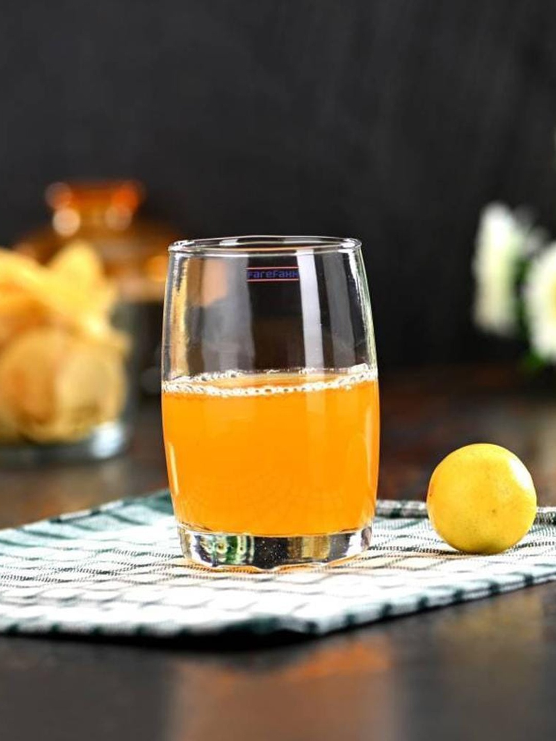 

1ST TIME 4 Pcs Transparent Water Glasses 270 ml Each