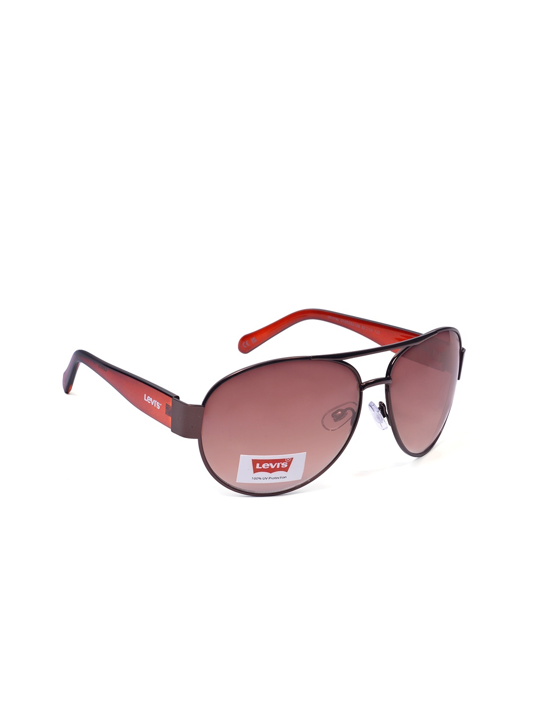 

Levis Outlook Unisex Aviator Sunglasses with UV Protected Lens 16426932573, Brown